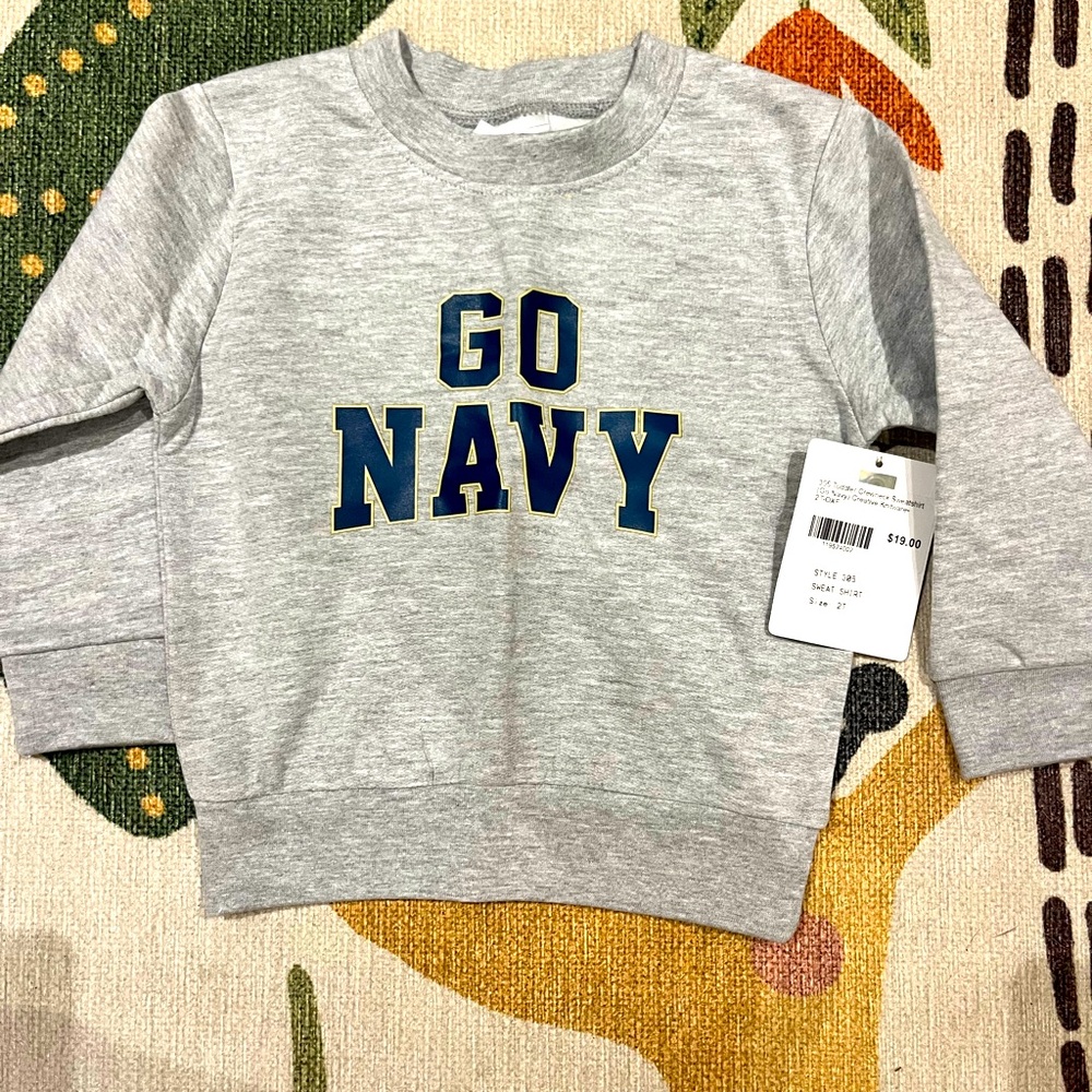 NWT Go Navy toddler sweatshirt